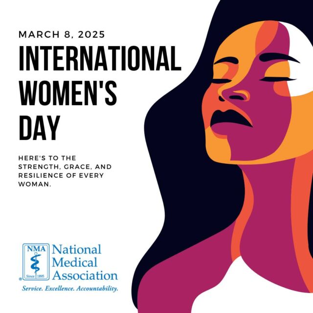 💜 Today, we celebrate the power, resilience, and leadership of women in medicine!
From breaking barriers in healthcare to driving health equity for Black communities, women physicians and healthcare professionals continue to #AccelerateAction toward a healthier, more just world.

✨ This #IWD2025, we honor the trailblazers, mentors, and changemakers who inspire the next generation of Black medical excellence.

📣 Tag a phenomenal woman in medicine and let’s celebrate her impact!

#BlackWomenInMedicine #HealthEquity #WomenInLeadership #NMAStrong #IWD