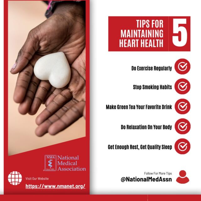 ❤️ Happy Valentine’s Day from the National Medical Association! 

This Valentine’s Day, let’s take a moment to celebrate love and care—not just for others, but also for ourselves. February is Heart Month, and there’s no better time to show your heart some love by prioritizing your health.

Make this month about small but impactful steps like eating heart-healthy meals, staying active, and managing stress. Loving yourself means loving your heart! 💓

Tag someone you care about and remind them to prioritize their health today and every day. Together, let’s lead with love and wellness.

#ValentinesDay #HeartHealth #NMAFamily #HealthyHeartHealthyYou