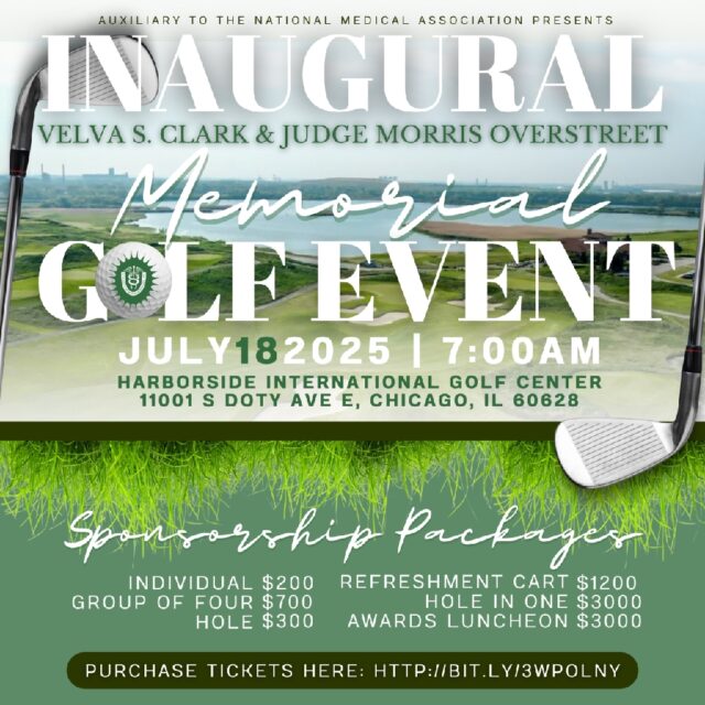 🎉 Don’t Miss These Signature ANMA Events During #NMA2025 Convention in Chicago! 🎉

The Auxiliary to the National Medical Association (ANMA) invites you to three unforgettable experiences happening during the 2025 NMA Annual Convention & Scientific Assembly:

⛳ July 18 – Velva S. Clark & Judge Morris Overstreet Memorial Golf Event
Tee off for a great cause at Harborside International Golf Center! Sponsorships and player packages available.

🕊️ July 20 – Prayer Breakfast & Memorial Service
Begin your Sunday with a moving tribute and moment of reflection at the Chicago Hilton.

💃🏾 July 21 – Stepping in the Name of Scholarship & FUNdraising Luncheon
Learn to step, enjoy a lively afternoon, and support scholarships for future medical and nursing students.

🎟️ Space is limited for each event — get your tickets now: https://anmanet.org/2025-convention/

#ANMA #NMA2025 #BlackDoctorsLead #HealthEquity #SupportScholarships #ChicagoEvents #GolfForACause #PrayerBreakfast #StepWithUs #MedicalLeadership