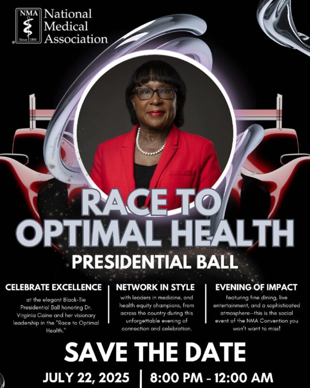 🎉 Save the Date! Join us for the NMA Presidential Ball: "Race to Optimal Health" an unforgettable night of elegance, purpose, and celebration as we honor the legacy and future of Black health excellence.

Registration to this event can be located at: https://nmanet.org/2025convention/

Let’s raise the bar for health equity, together!

#NMABall #RaceToOptimalHealth #BlackHealthMatters #NMALegacy #HealthEquity #NMAProud