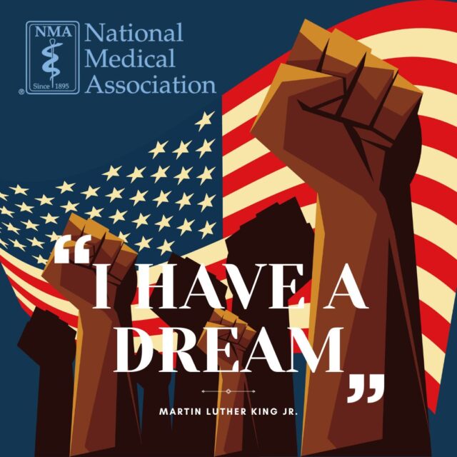 Today, we honor the life, legacy, and leadership of Dr. Martin Luther King, Jr., a champion for justice, equity, and human dignity.

At the National Medical Association, we remain committed to advancing the work Dr. King fought for by advocating for health equity, expanding access to quality care, and addressing the disparities that continue to impact Black communities across our nation.

On this day of remembrance and service, may we all be inspired to lead with courage, compassion, and purpose, and continue building a healthier, more just future for all.

#MLKDay #MartinLutherKingJrDay #NMA #NationalMedicalAssociation #HealthEquity #HealthcareJustice #EquityInHealth #BlackDoctors #Advocacy #ServiceAboveSelf #PublicHealth #CommunityHealth #JusticeForAll #BeTheChange