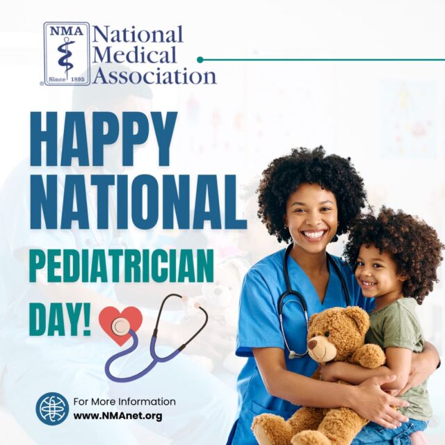 Happy National Pediatrician Day! 👶🏽🩺💙

Today, we celebrate your unwavering dedication to caring for our children, supporting families, and advancing health equity from the very first stages of life. Your compassion, expertise, and advocacy make a lasting impact on the health and well-being of our communities, today and for generations to come.

Thank you for the work you do every day to protect, heal, and uplift our youngest patients.

#NationalPediatricianDay #NMAPediatricians #NMA #Pediatrics #ChildHealth #HealthEquity #ThankYouDoctors
