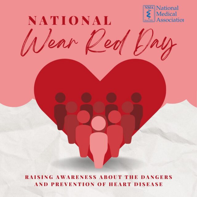 ❤️ Today, the National Medical Association stands in RED for heart health.

On National Wear Red Day, the NMA is proud to raise awareness about cardiovascular disease, the leading cause of death in the United States, and its disproportionate impact on Black communities.

As Black physicians and health leaders, we remain committed to advancing prevention, education, early detection, and equitable access to care so that every community has the opportunity to live a longer, healthier life.

Start the conversation. Protect your heart.

#NationalWearRedDay #WearRedDay #HeartHealth #HealthEquity #BlackPhysicians #NMA #HealthyHearts #CommunityHealth #PreventionMatters
