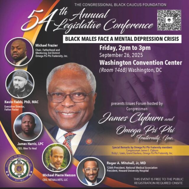 Black men’s mental health must be at the center of our national conversation. That’s why Roger A. Mitchell Jr., MD, 126th President of the National Medical Association, will lend his voice and expertise at the Congressional Black Caucus Foundation’s 54th Annual Legislative Conference during the session:

🧠 “Black Males Face a Mental Depression Crisis”
📅 Friday, September 26, 2025
⏰ 2:00 PM – 3:00 PM
📍 Washington Convention Center, Room 146B

Hosted by Congressman James Clyburn and Omega Psi Phi Fraternity, Inc., this forum will confront the mental depression crisis affecting Black men and highlight solutions that center equity, access, and culturally responsive care.

Dr. Mitchell will join fellow leaders Michael Frazier, Kevin Fields, PhD, MAC, James Harris, LPC, and Michael Pierre Henson in this critical dialogue.

#NMALeads #ALC54 #MentalHealth #HealthEquity