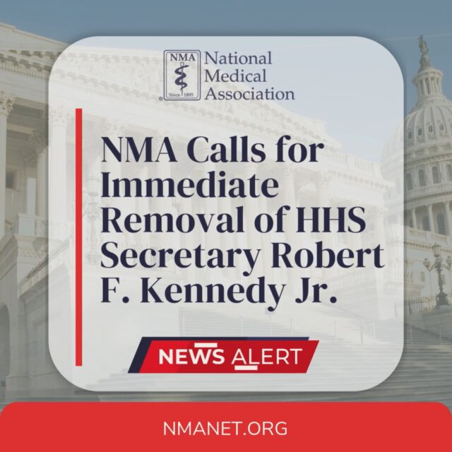 📢 NMA Statement

The National Medical Association is calling for the immediate removal of HHS Secretary Robert F. Kennedy Jr.

As the nation’s oldest and largest organization representing African American physicians and their patients, we cannot remain silent when leadership in public health undermines science, equity, and the trust of the communities we serve.

Read more: http://bit.ly/4pr8boS

America deserves leadership at the Department of Health and Human Services that is grounded in evidence-based medicine, committed to health equity, and worthy of the public’s confidence.

#NMA #HealthEquity #PublicHealth #Accountability