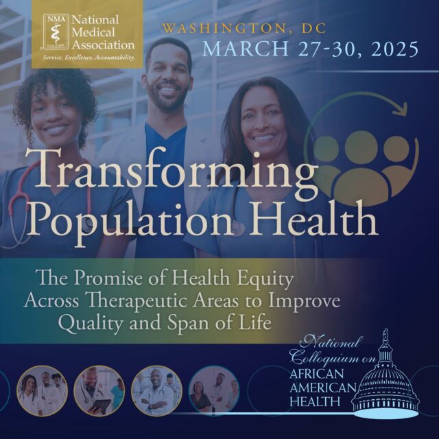 🚨 FINAL CALL! 🚨

⏳ Only 2 HOURS LEFT to register for the NMA National Colloquium on African American Health happening March 27-30, 2025, in Washington, DC!

📅 Registration closes TONIGHT, March 14, at MIDNIGHT – NO on-site registration will be available!

Don't miss this opportunity to be part of critical conversations on health equity, transformative care, and the future of African American health. Secure your spot NOW before it’s too late!

🔗 Register NOW before it's too late! https://bitl.to/4AOq

#NMAColloquium #HealthEquity #PopulationHealth #BlackHealthMatters #TransformingHealth #LastChance #RegisterNow