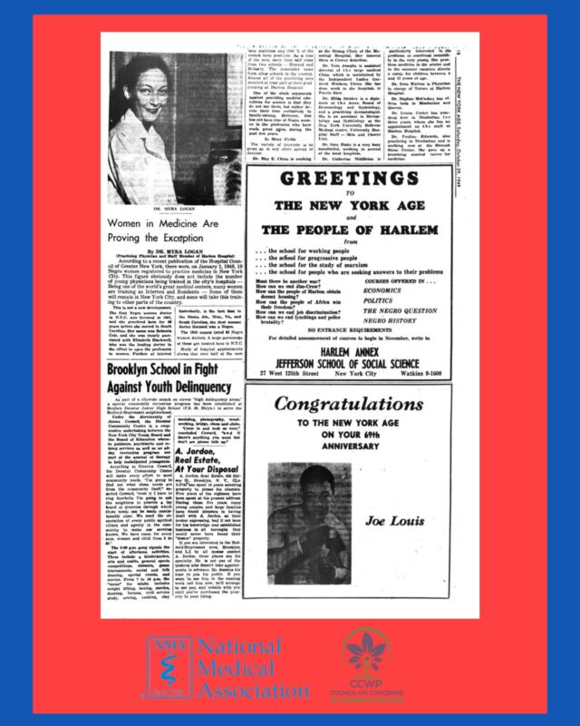 This #BlackHistoryMonth, we celebrate Dr. Myra A. Logan

Born in Tuskegee Alabama, Dr. Myra A. Logan was the youngest daughter of Suffragist Adela Logan and Tuskegee Institute’s First Treasurer and Trustee, Warren Logan. She graduated from New York Medical College in 1933 and completed an Internship and Residency at Harlem Hospital. As the first woman to perform heart surgery in the US in 1943, she worked at Harlem Hospital for 35 years. Politically Active, she served on the New York State Committee for Discrimination under Governor Thomas Dewey. Her professional memberships included the New York Cancer Committee, the National Medical Association Committee of the NAACP, and Planned Parenthood.

#BlackHistoryMonth #DrMyraLogan #BlackExcellence #WomenInMedicine #Trailblazer #HealthEquity #BlackDoctors #NMA #CCWP