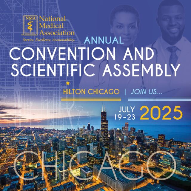 🚨 REGISTER TODAY! 🚨

The National Medical Association (NMA) Annual Convention & Scientific Assembly is heading to Chicago, IL, from July 19-23, 2025, at the Hilton Chicago! 🏙️✨

Join us for groundbreaking discussions, networking with top medical professionals, and cutting-edge medical education as we continue our mission to advance health equity.

🗓️ When: July 19-23, 2025
📍 Where: Hilton Chicago
🔗 Register & Learn More: nmanet.org

Tag your colleagues and let them know—we’ll see you in Chicago!  #NMA2025 #HealthEquity #BlackDoctors #MedicalConference #NMAConvention