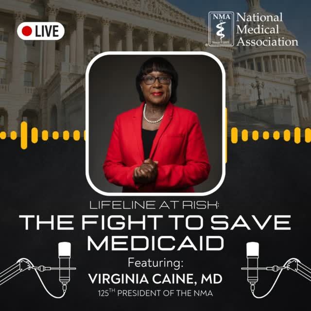🚨 BREAKING: The Senate has passed a bill slashing $1 trillion from Medicaid, jeopardizing care for millions of Americans.

Dr. Virginia Caine, 125th President of the NMA, calls this a direct threat to vulnerable communities, rural hospitals, and the foundation of our health care system.

“Medicaid isn’t just a program, it’s a lifeline for children, seniors, people with disabilities, and low-income families. These cuts will devastate access to care and drive up costs.”

The NMA strongly opposes these unprecedented cuts and urges policymakers to protect Medicaid and the people it serves. Listen in as Dr. Caine speaks out on these cuts.

#SaveMedicaid #HealthEquity #NMAVoice #MedicaidMatters #RuralHealthCrisis