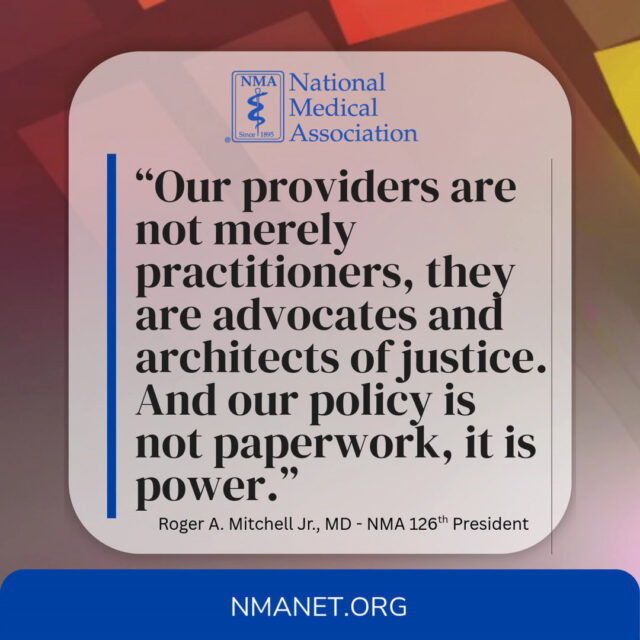 The National Medical Association is proud to host the 2026 National Colloquium on African American Health in Washington, DC, bringing together leading voices in medicine, research, and advocacy to advance solutions for health equity.

Centered on “The New Reconstruction,” this year’s colloquium is driving powerful conversations, policy engagement on Capitol Hill, and real action to address disparities impacting our communities.

Read more about the impact and key highlights from this year’s convening: https://bit.ly/4bp7Lun

#NMA #Colloquium2026 #HealthEquity #WeAreTheLegends #Advocacy #PhysicianLeadership