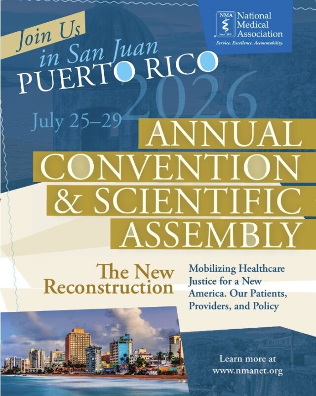 ✨ REGISTRATION IS NOW OPEN! ✨

The National Medical Association (NMA) National Convention & Scientific Assembly is heading to Puerto Rico July 25–29, 2026! 🇵🇷

Join us for the largest gathering of Black physicians and healthcare professionals in the nation, where medicine, innovation, and advocacy converge. 

This is more than a conference, it’s THE movement shaping the future of Black health.

REGISTER NOW and be part of the impact:  https://www.mcievents.com/nma2026/

#NMA2026 #NMANationalConvention #BlackPhysicians #HealthEquity #MedicalEducation #MedicineMeetsAdvocacy #PuertoRico2026