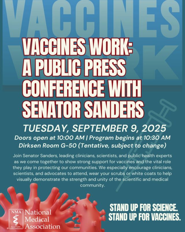 📢 Happening Today!

At 10:30 a.m. ET, join Sen. Bernie Sanders and leading public health experts — including Dr. Roger Mitchell Jr., 126th President of the National Medical Association — for a press conference making clear: Vaccines work. 💉

Together, we’ll highlight the lifesaving importance of vaccines in protecting children, families, and communities, and push back against dangerous misinformation.

📺 Watch it live on X: https://x.com/SenSanders

#VaccinesWork #PublicHealth #ScienceMatters #NMA