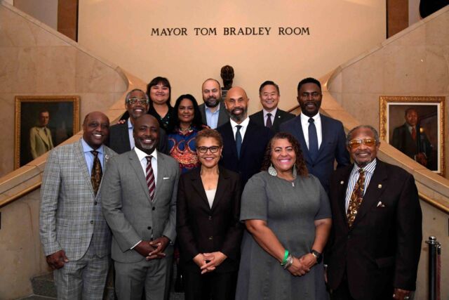 ✨ Celebrating Excellence in Community Service! ✨

The National Medical Association proudly congratulates Dr. Richard Allen Williams, President of the Minority Health Institute, on his induction into the Los Angeles Hall of Fame! 🎉🏆

Dr. Williams, pictured front row, far right, joined Los Angeles Mayor Karen Bass and other esteemed honorees at City Hall on February 7, 2025, recognized for their exceptional commitment to community service.

His dedication to advancing minority health and medical equity continues to inspire us all! 🙌🏾👏🏾

#NMADoctors #LAHallOfFame #HealthEquity #CommunityImpact #BlackExcellence