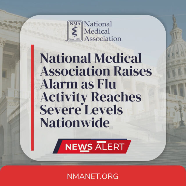 🚨 Public Health Alert from the National Medical Association 🚨

Flu activity has reached severe levels nationwide, with record respiratory illness and a rapidly spreading new strain. As warned by Dr. Roger A. Mitchell, Jr., underserved communities are often hit hardest, and this season is not business as usual.

The NMA urges families to take flu safety seriously, including vaccination, early care, and prevention measures to protect our communities.

🔗 Read the full statement here: https://nmanet.org/news/national-medical-association-raises-alarm-as-flu-activity-reaches-severe-levels-nationwide/ or visit our website for details.

#FluSeason #PublicHealth #HealthEquity #VaccinesWork #NMA #ProtectOurCommunities